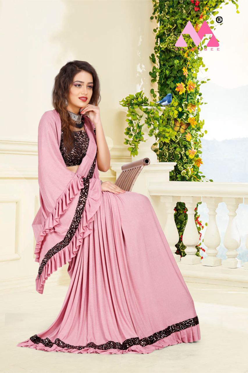 Clovia Knitted Latest Fancy Designer Lycra Ready To Wear Saree Collection